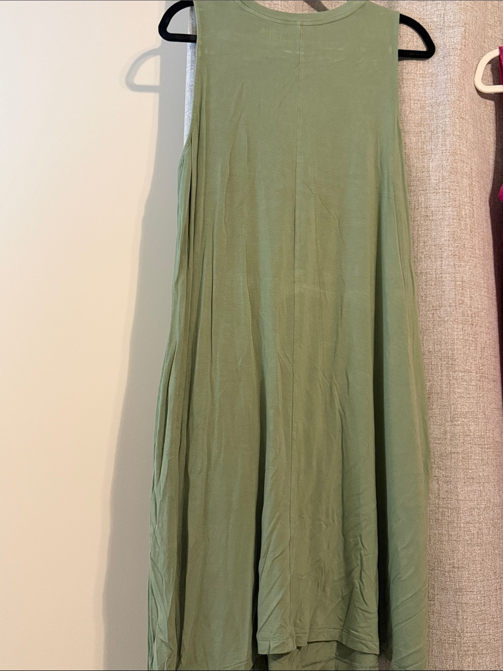 Time & Tru Sleeveless Olive Green Swing Tank Dress - XL - Picture 3 of 3